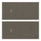 VIMAR - DUE MEZZI TASTI 2M NEUTRO PERS. METAL 19752.M