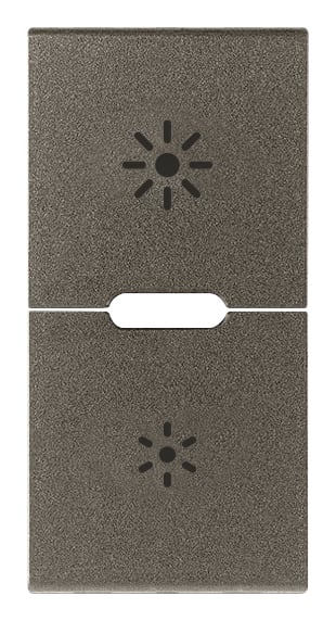 VIMAR - DUE MEZZI TASTI 1M DIMMER METAL 19755.3.M