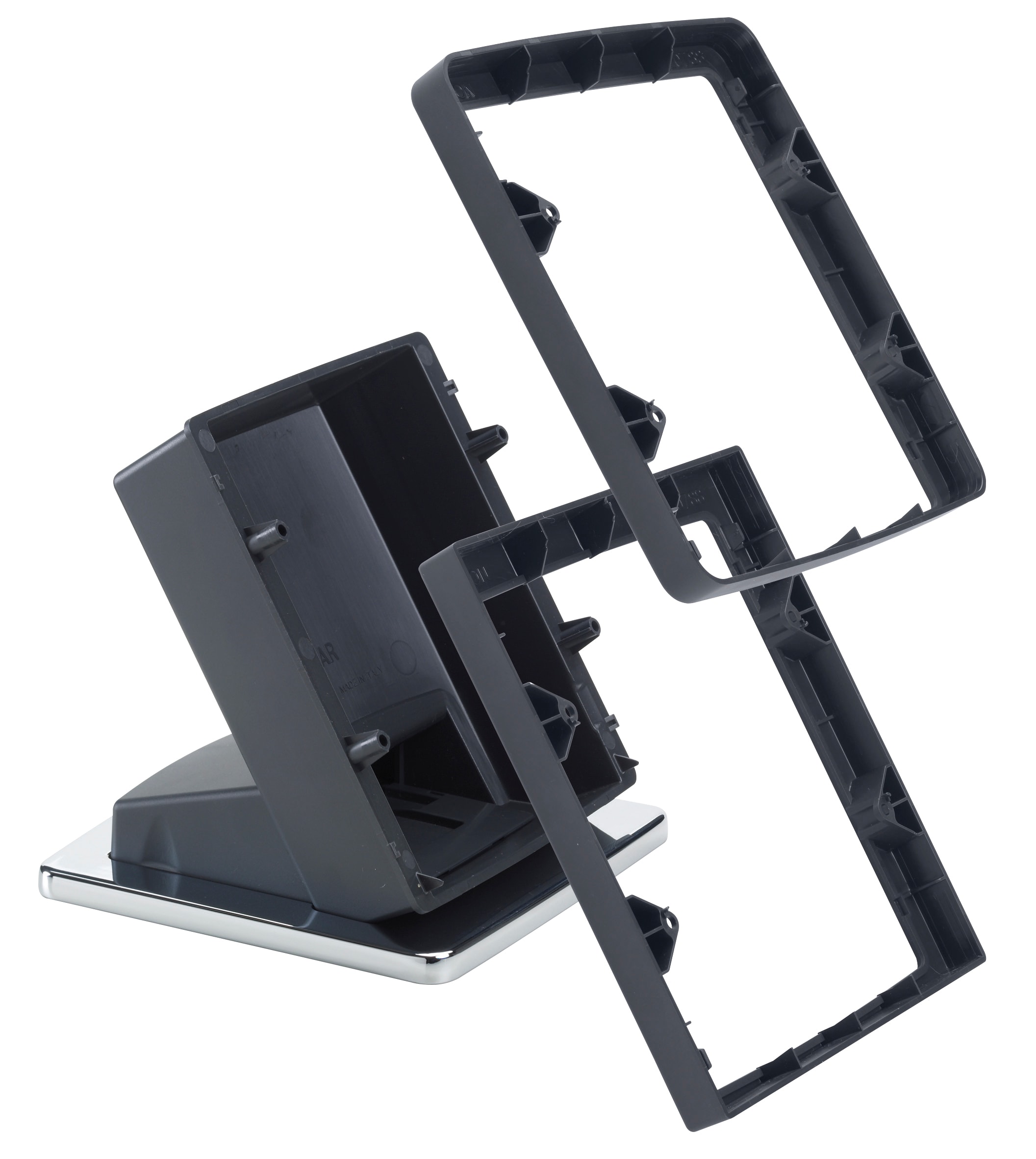 VIMAR - Base da tavolo 8M grigio inclinata 8 moduli cornice placca Arké Classic Round