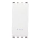 VIMAR - Deviatore 1P 16Ax Bianco Illuminabile Tasto Sostituibile 250 V~ Max 200 W Per Lampade Con Alimentatore Integrato 20005.B