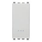 VIMAR - Deviatore 1P 16Ax Illuminabile Tasto Sostituibile 250 V~ Max 200 W Lampade Con Alimentatore Integrato 20005.N