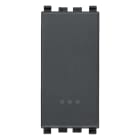 VIMAR - Deviatore 1P 16Ax Grigio Illuminabile Tasto Sostituibile 250 V~ Max 200 W Per Lampade Con Alimentatore Integrato 20005