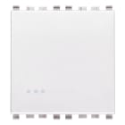 VIMAR - Deviatore 1P 20Ax 2M Bianco Illuminabile Tasto Sostituibile 2 Moduli 250W Lampade Alimentatore Integrato 20006.2.B