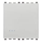 VIMAR - Deviatore 1P 20Ax 2M Illuminabile Tasto Sostituibile 250V~ 2 Moduli 250W Lampade con Alimentatore Integrato 20006.2.N