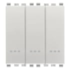 VIMAR - Tre Deviatori Indipendenti 1P 20Ax 250V~ Next - 2 Moduli 250W Lampade con Alimentatore Integrato 20007.N