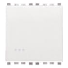 VIMAR - Invertitore 1P 16Ax 2M Bianco Illuminabile Tasto Sostituibile 250 V~ 2 Moduli 200 W Per Lampade Con Alimentatore Integrato 20013.2.B