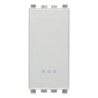 VIMAR - Invertitore 1P 16Ax Illuminabile Tasto Sostituibile Max 200 W Lampade con Alimentatore Integrato 20013.N