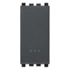 VIMAR - Invertitore 1P 16Ax Grigio Illuminabile Tasto Sostituibile Max 200 W Per Lampade Con Alimentatore Integrato 20013