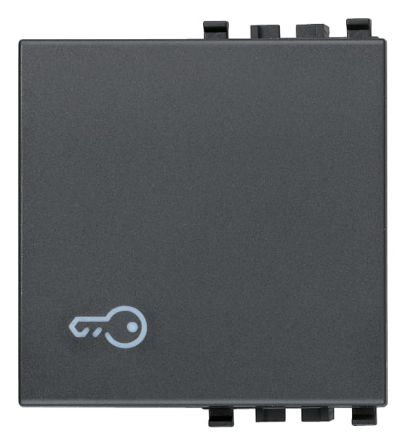 VIMAR - Tasto Intercambiabile 2 Moduli Simbolo Chiave Illuminabile Grigio 20022.P