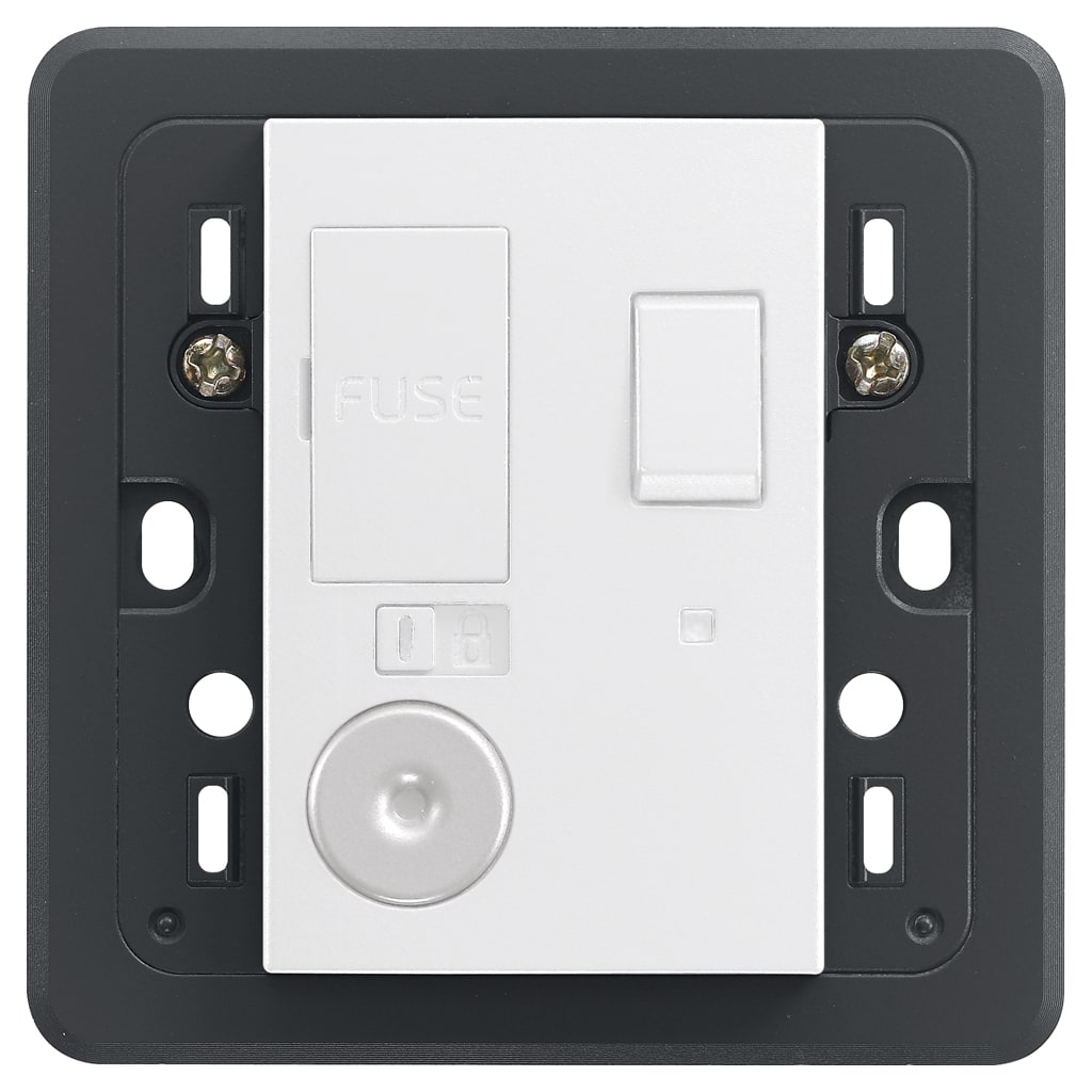 VIMAR - Unità di Connessione 13A Interruttore Bianco con Spia Luminosa e Fusibile di Protezione 20049.L.B