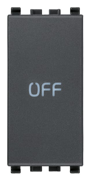 VIMAR - PULSANTE 1P NO+NC 10A SIMBOLO OFF GRIGIO