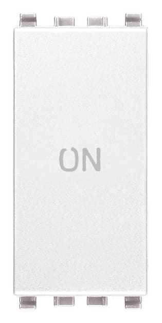 VIMAR - PULSANTE 1P NO+NC 10A SIMBOLO ON BIANCO