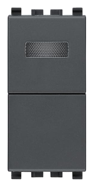 VIMAR - PULSANTE 1P NO 10A +SPIA BIANCA GRIGIO