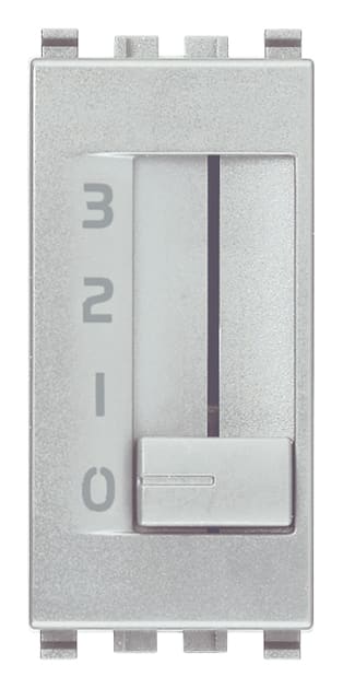 VIMAR - Commutatore a Slitta 1P 6(2)A 250V 4 Posizioni per Velocità Ventil-Convettori 20095.N