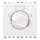 VIMAR - Commutatore Rotativo 1P 6(3)A Bianco 250 V~ 4 Posizioni per Velocità Ventil-Convettori Illuminabile 230 V~ 2 Moduli 20096.B