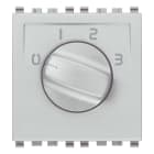 VIMAR - Commutatore Rotativo 1P 6(3)A 250 V~ 4 Posizioni Ventil-Convettori Illuminabile 230 V~ 2 Moduli 20096.N