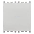 VIMAR - Deviatore 1P 16Ax Assiale 2M Next - Illuminabile, Tasto Sostituibile, 2 Moduli, 250 V~ 200 W, Lampade con Alimentatore Integrato 20105.2.N