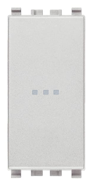 VIMAR - Deviatore Assiale Next 1P 16Ax 250V~ Illuminabile, Tasto Sostituibile, Max 200W Per Lampade Con Alimentatore Integrato 20105.N