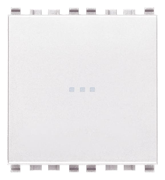 VIMAR - Invertitore 1P 16Ax Assiale Bianco Illuminabile Tasto Sostituibile 250 V~ 2 Moduli 200 W Lampade Alimentatore Integrato