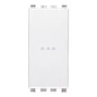 VIMAR - Invertitore 1P 16Ax Assiale Bianco Illuminabile Tasto Sostituibile Max 200W Lampade Alimentatore Integrato 20113.B