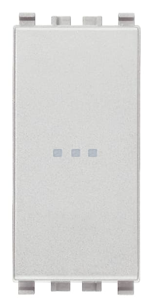 VIMAR - Invertitore 1P 16Ax Assiale Next - 250 V~ Illuminabile, Tasto Sostituibile, Max 200 W Per Lampade Con Alimentatore Integrato 20113.N