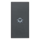 VIMAR - TASTO 1M SIMBOLO LUCE ASSIALE GRIGIO 20131.L