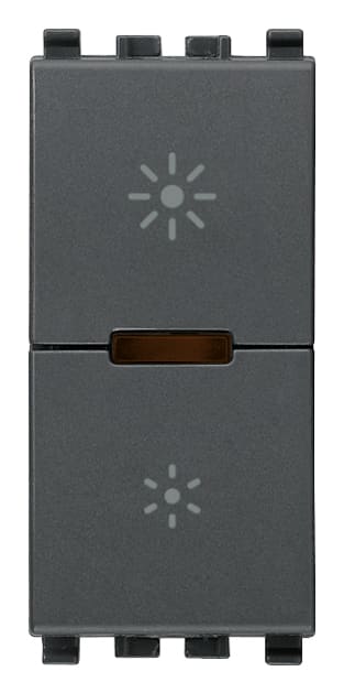 VIMAR - Dimmer universale 230V grigio, per lampade 40-400W, LED 3-200W, comando ON/OFF, regolazione minima, funzione MASTER, non per Isoset.