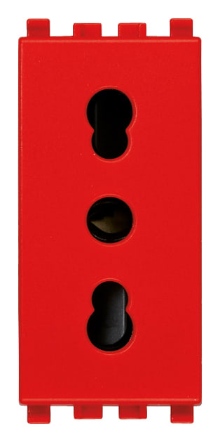VIMAR - PRESA 2P+T 16A P17/11 ROSSO 20203.R