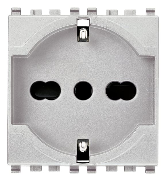 VIMAR - Presa Universale Next Sicury 2P+T 16A 250V Standard Italiano P40 - 2 Moduli 20210.N