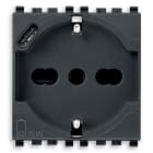 VIMAR - Presa Universale con USB C Grigio Sicury Standard Italiano P40 16A 250V 15W 3A 5V 1 Uscita Tipo C Dispositivi Elettronici 2 Moduli