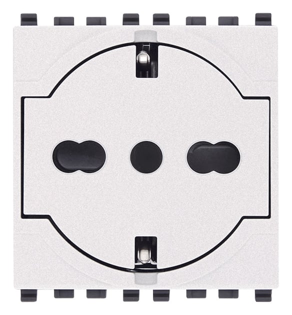 VIMAR - PRESA 2P+T P40 UNIVERSALE A FILO BIANCO 20211.B