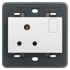 VIMAR - PRESA 2P+T 5A INGLESE INTER.+SPIA BIANCO