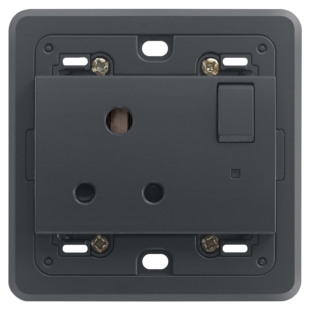 VIMAR - PRESA 2P+T 5A INGLESE INTER.+SPIA GRIGIO