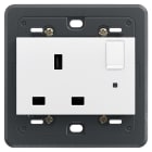 VIMAR - PRESA 2P+T 13A INGLESE INTERR. BIANCO