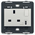 VIMAR - PRESA 2P+T 13A BS + INT. + USB C NEXT