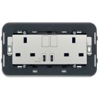 VIMAR - 2 PRESE 2P+T 13A BS +INT +USB C+C NEXT 20224.CC.N