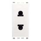 VIMAR - Presa Sicury 2P 16A Standard Euroamericano Bianco per Spinotti Piatti Paralleli e Ø4,8mm 20234.B