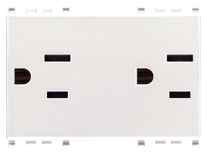 VIMAR - 2 PRESE SICURY 2P+T 15A USA+SASO BIANCO 20243.B