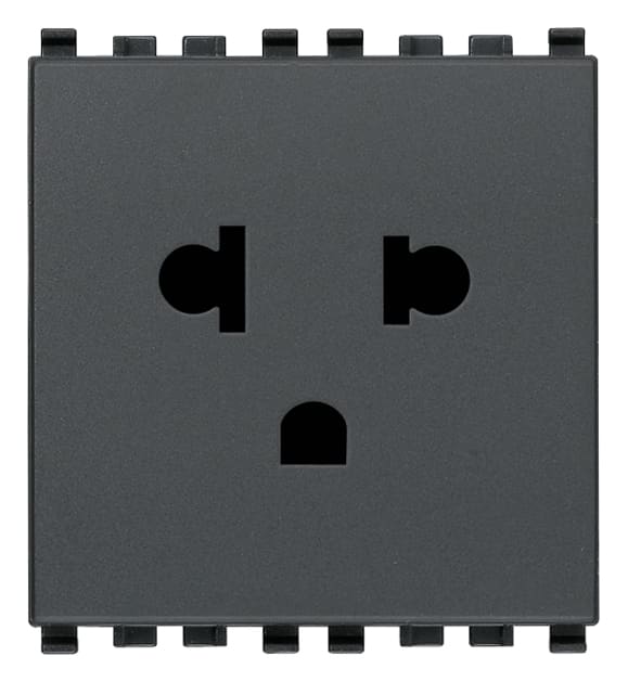 VIMAR - PRESA SICURY 2P+T 16A USA+EU GRIGIO