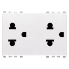 VIMAR - DUE PRESE SICURY 2P+T 16A USA+EU BIANCO 20249.B