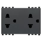 VIMAR - DUE PRESE SICURY 2P+T 16A USA+EU GRIGIO