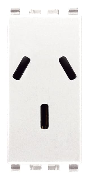 VIMAR - PRESA SICURY 2P+T 10A ARGENTINO BIANCO 20250.B