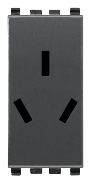 VIMAR - PRESA SICURY 2P+T 10A CINESE GRIGIO 20251