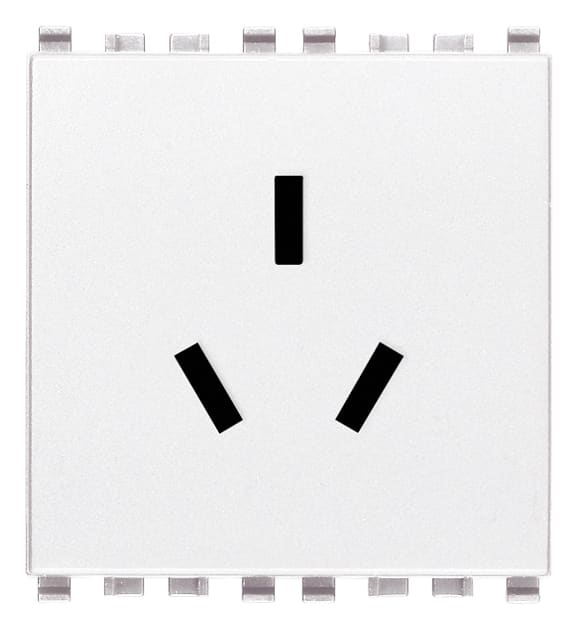 VIMAR - PRESA SICURY 2P+T 10A CINESE 2M BIANCO