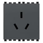 VIMAR - PRESA SICURY 2P+T 10A CINESE 2M GRIGIO 20252