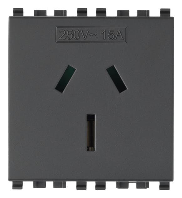 VIMAR - PRESA SICURY 2P+T 15A AUSTRALIA GRIGIO 20262