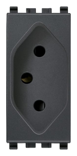 VIMAR - PRESA SICURY 2P+T 10A BRASILIANO GRIGIO