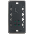VIMAR - Presa rasoio verticale 230V grigio con trasformatore isolamento 20 VA, uscita 120/230 V, supporto installazione scatole rettangolari BS.