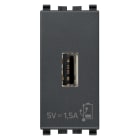 VIMAR - Unità di Alimentazione USB 5V 1,5A Grigio - Per Dispositivi Elettronici con Uscita USB Tipo A