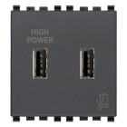 VIMAR - Unità di Alimentazione USB 5V 2,1A Grigio - Caricabatterie Ottimizzato per Tablet, Smartphone e Phablet 20295